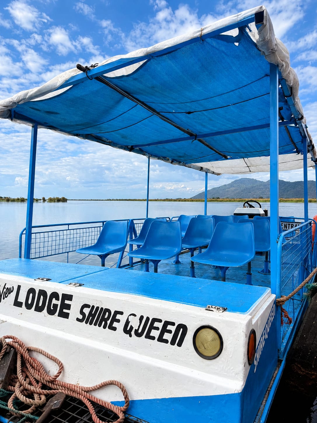 two boats parked