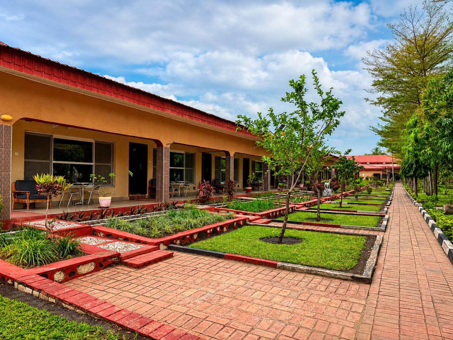 View of 2 blocks of rooms