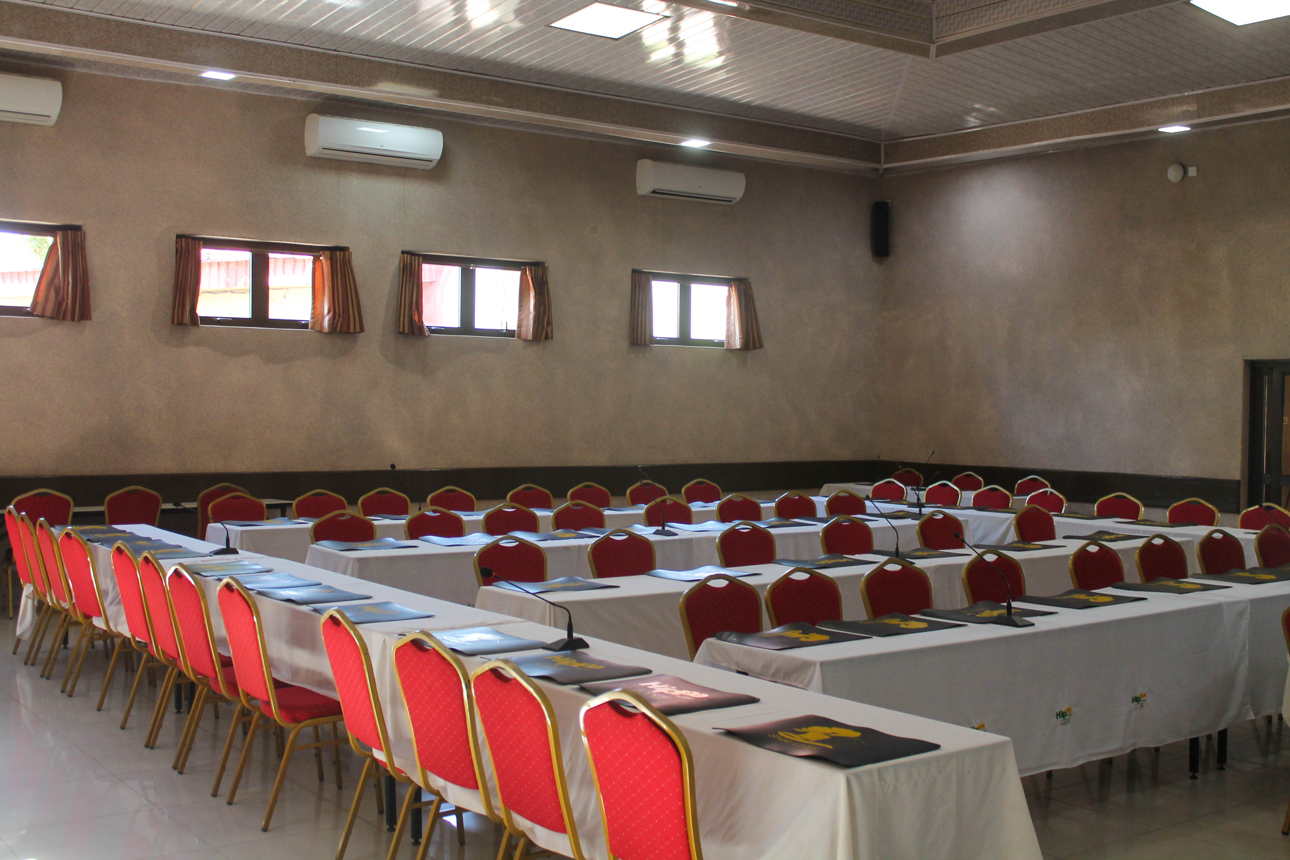 inside view of hall facing exit from the right hand side