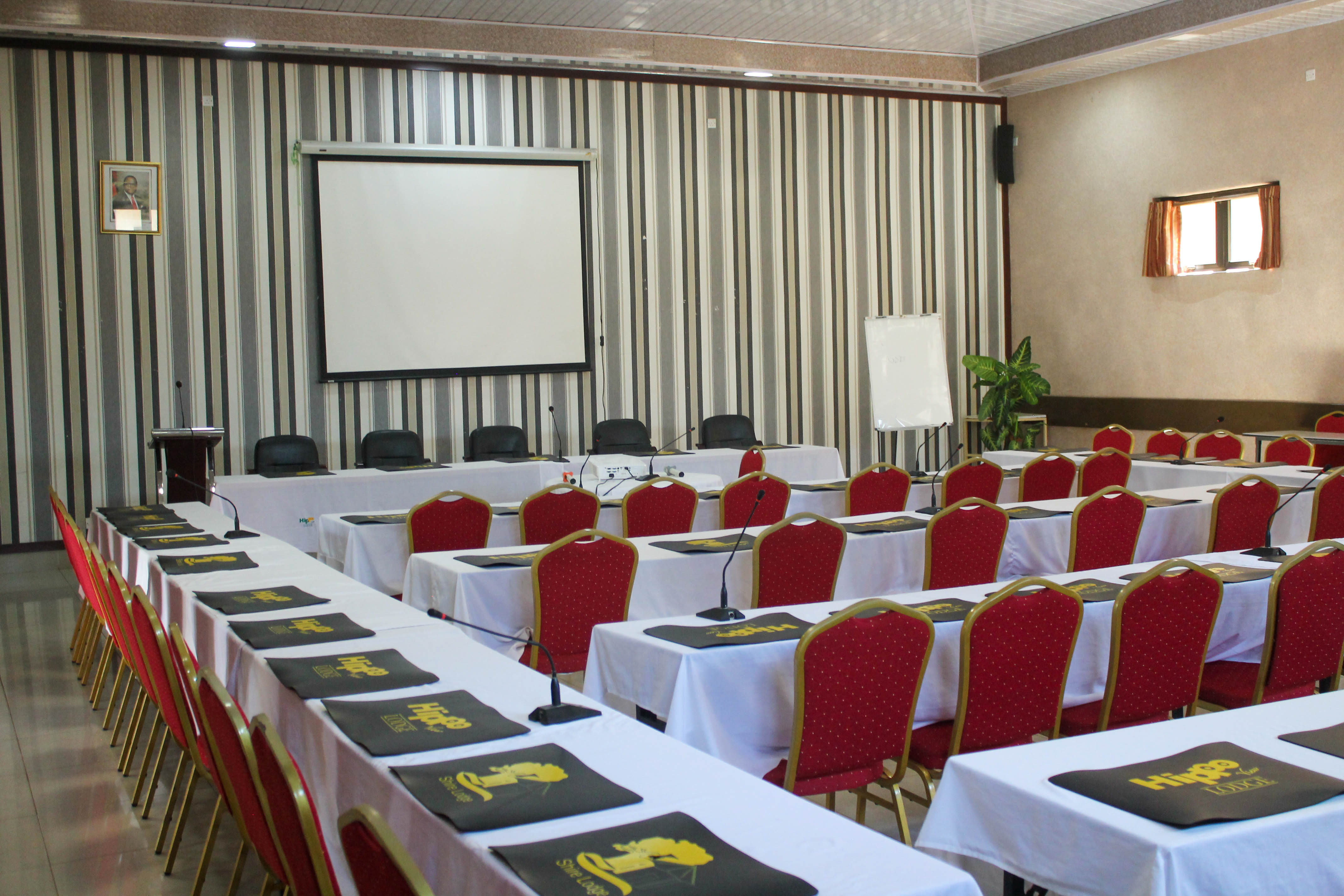 podium with sun n sand logo in lecture_hall