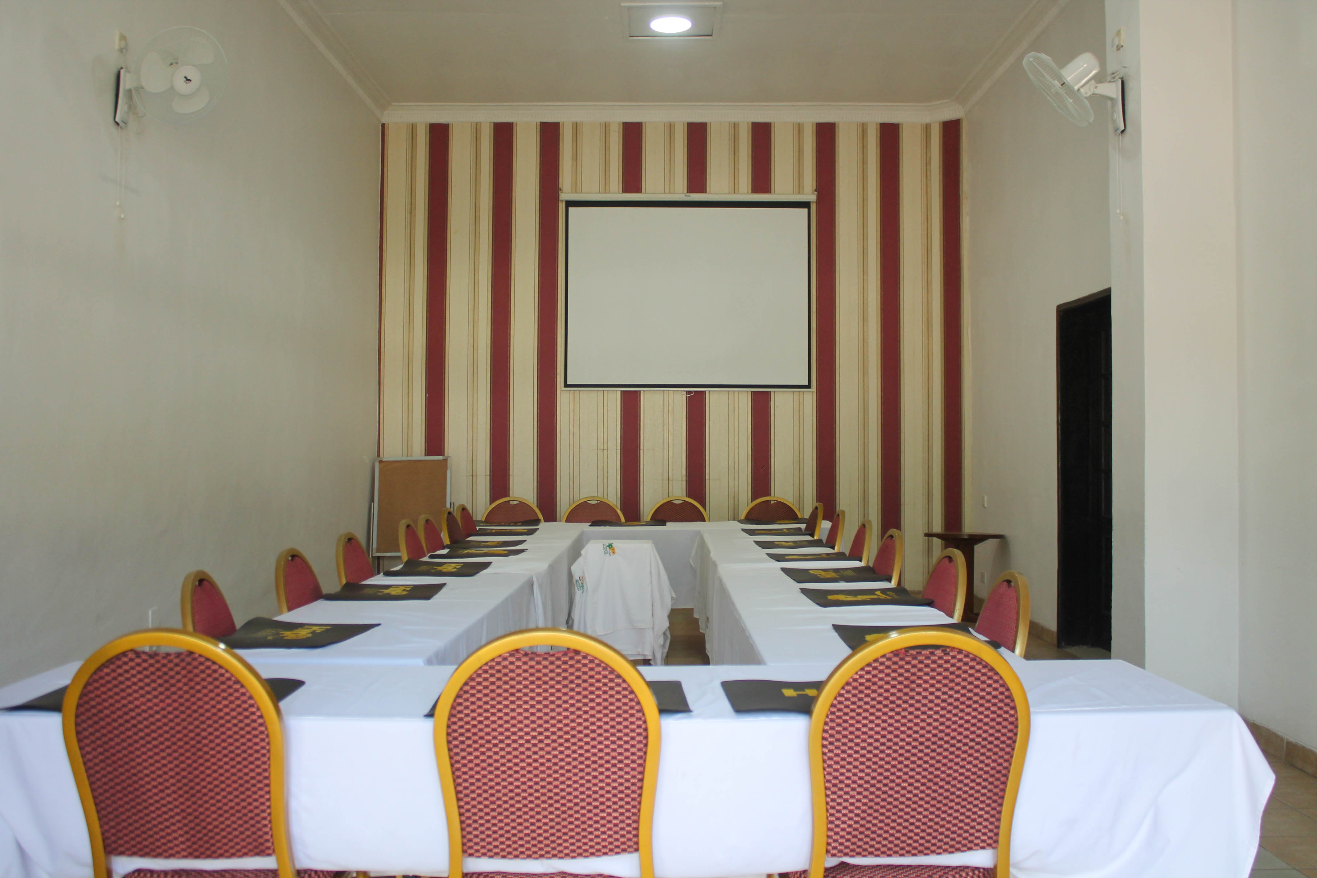 inside view of hall facing exit from the right hand side