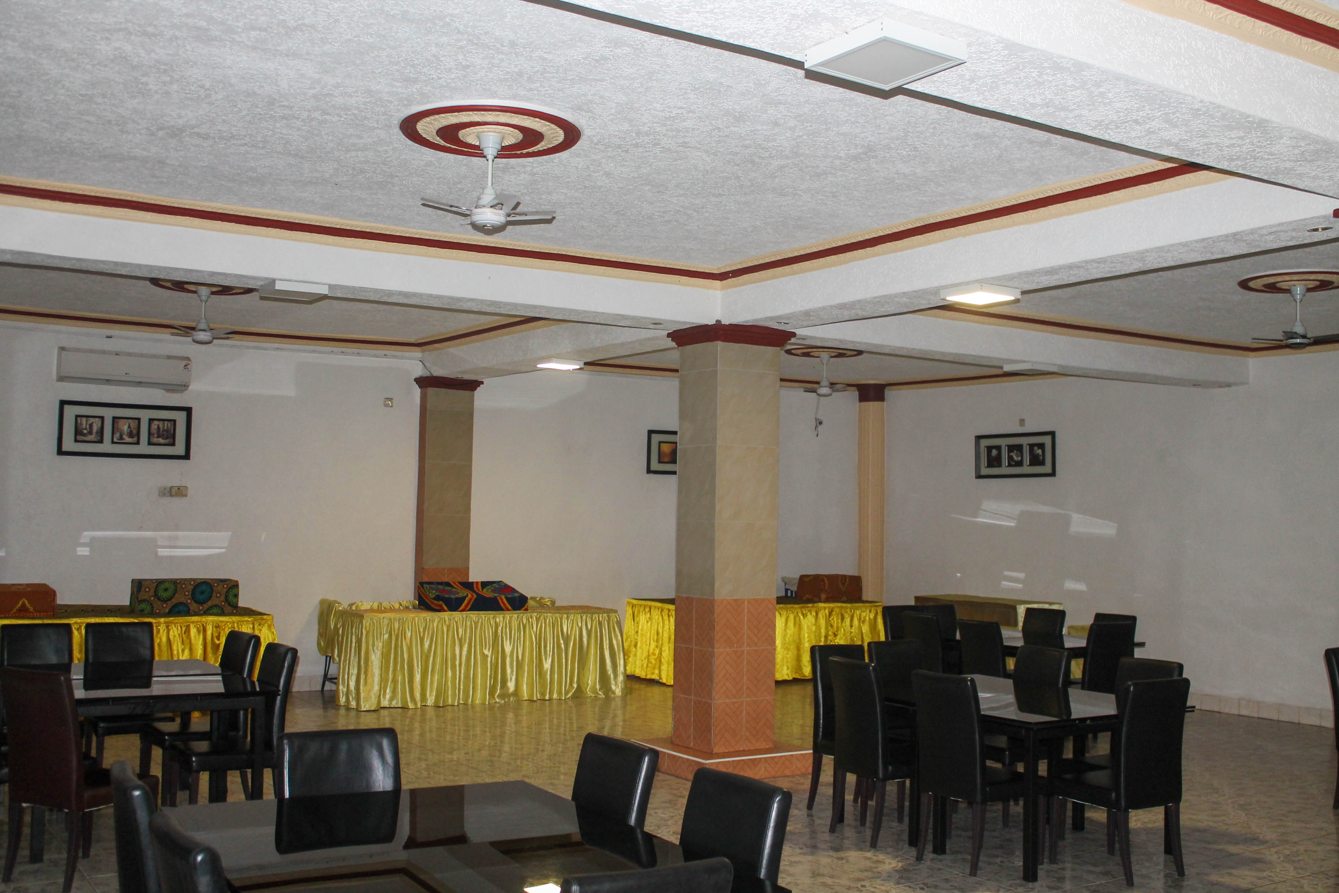 inside view of boardroom with chairs around a table