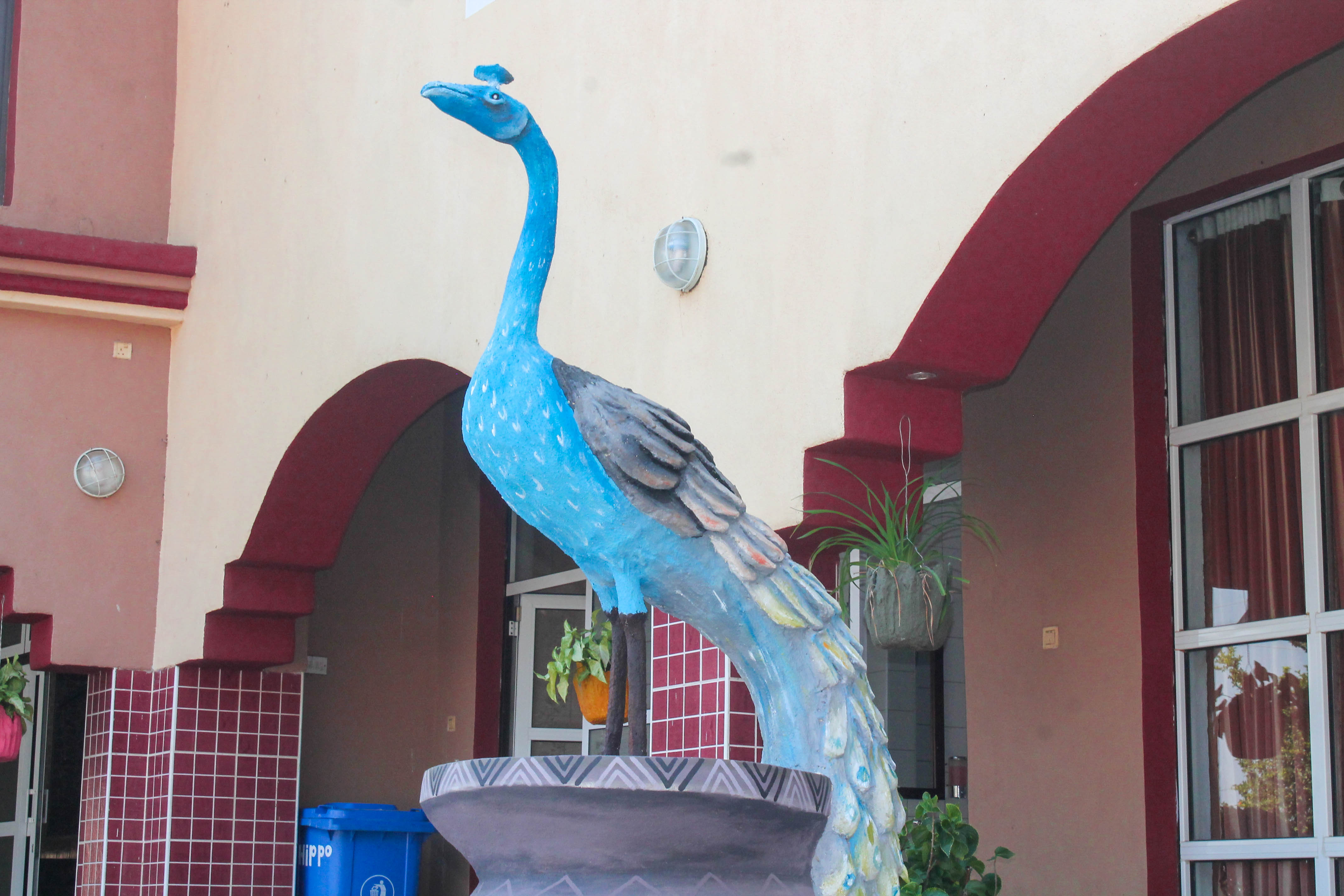 peacock statue